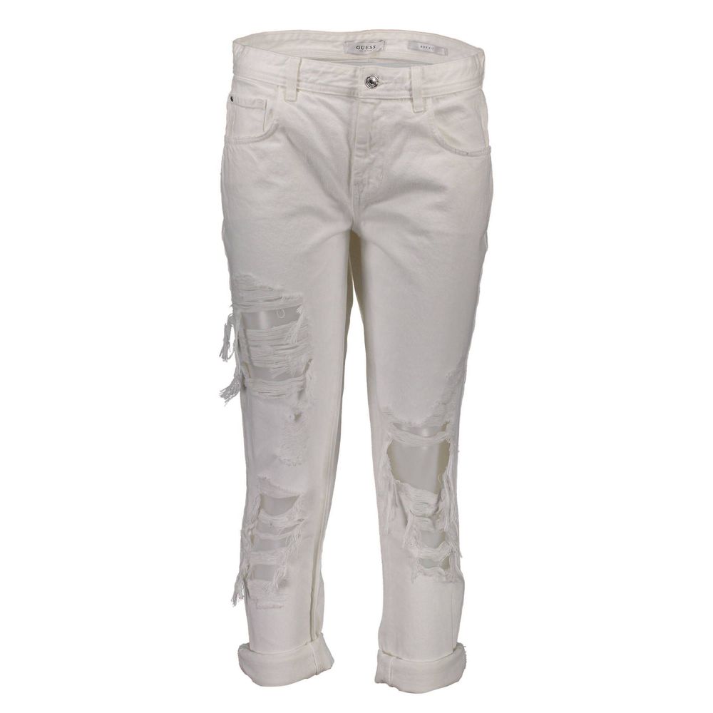 Jeans da donna Guss Jeans in cotone bianco