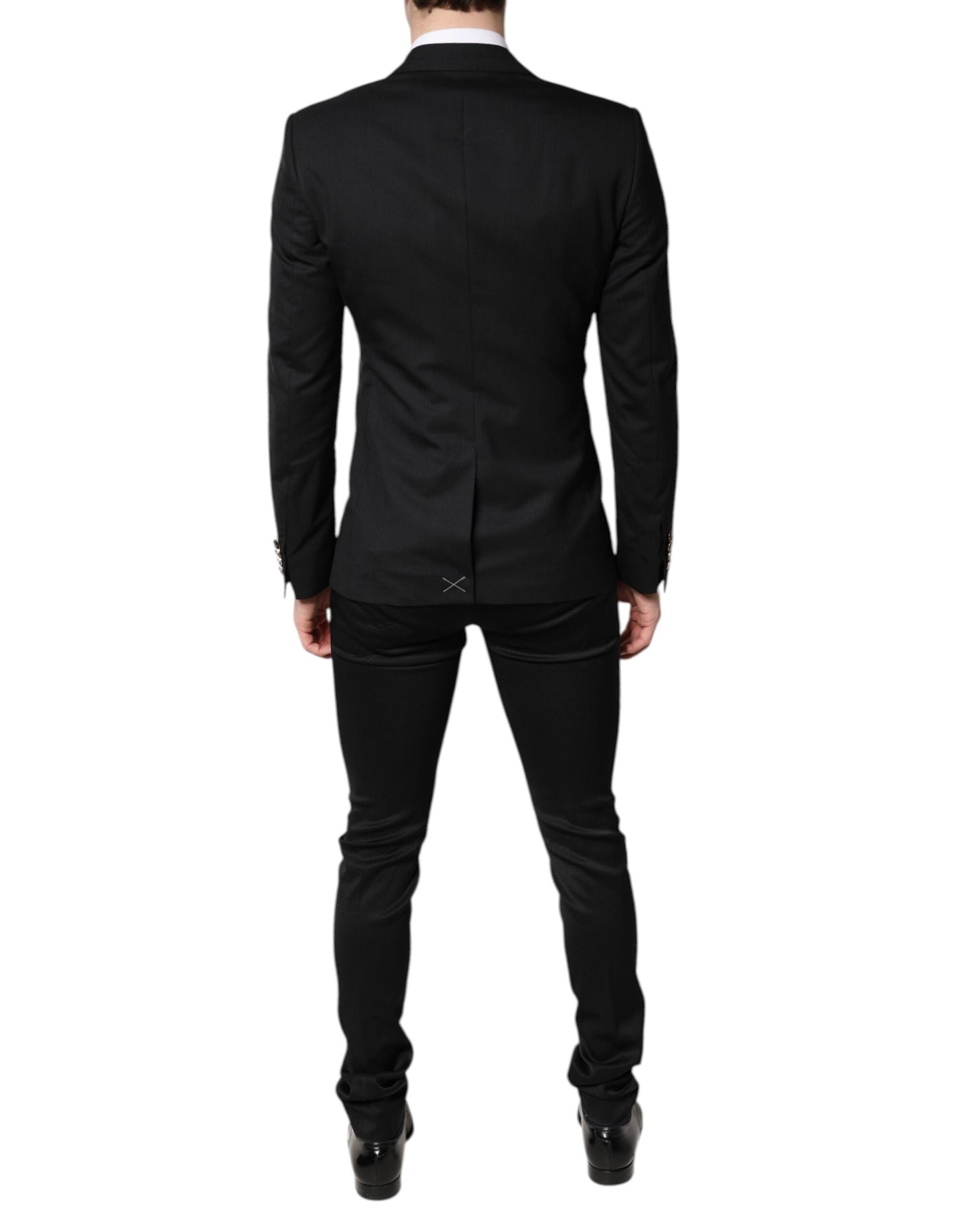 Dolce & Gabbana – Schwarzer, einreihiger, formeller Blazer mit Weste