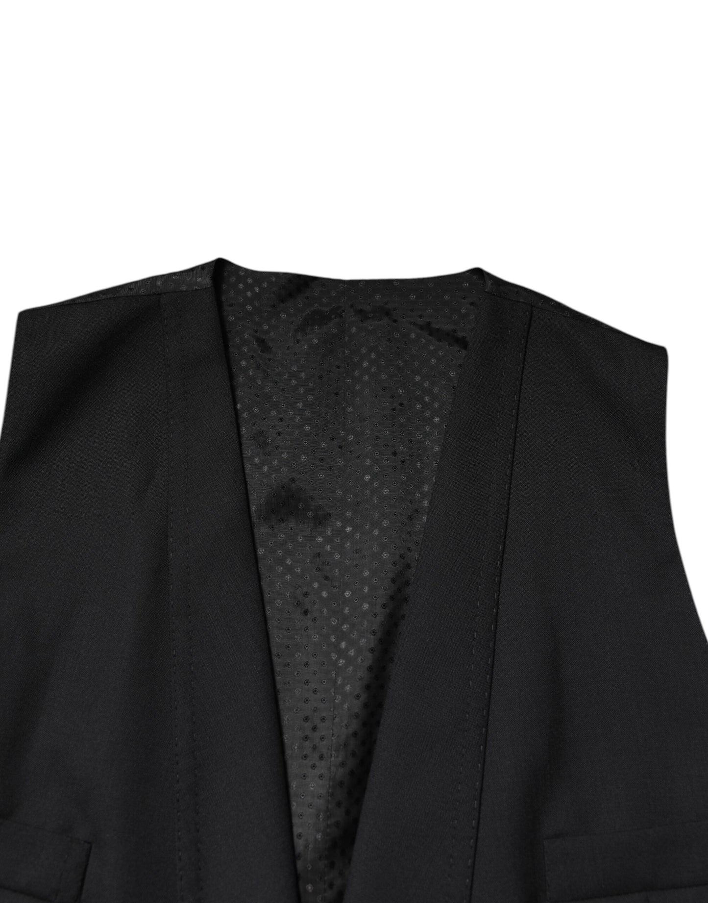 Dolce & Gabbana – Schwarzer, einreihiger, formeller Blazer mit Weste