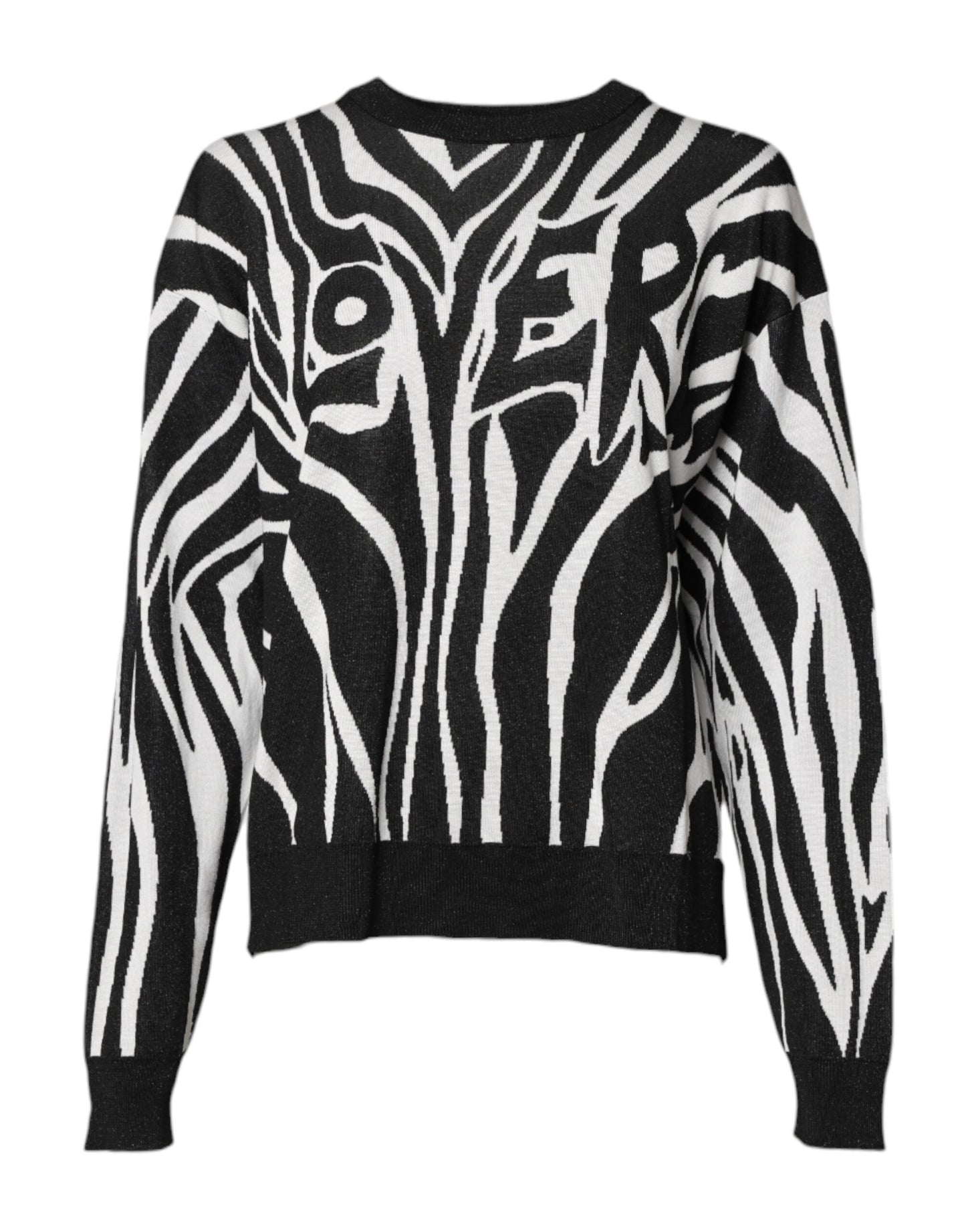 Dolce & Gabbana Schwarz-Weiß-Print Damen Pullover