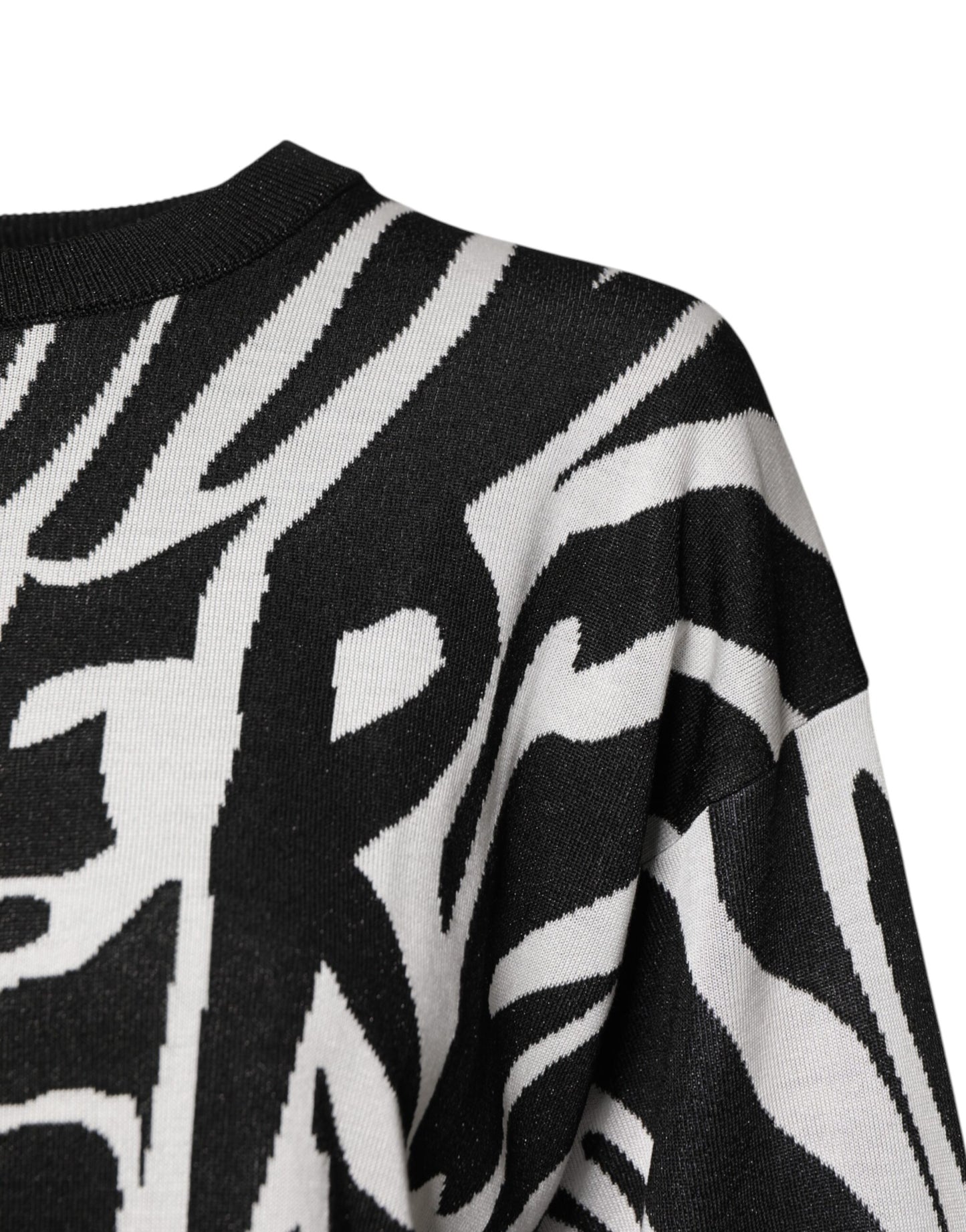 Dolce & Gabbana Schwarz-Weiß-Print Damen Pullover