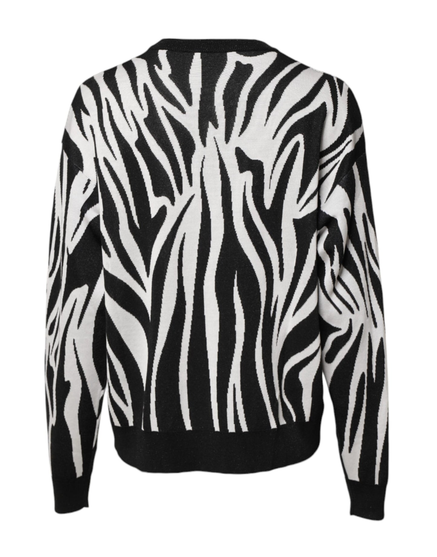 Dolce & Gabbana Schwarz-Weiß-Print Damen Pullover
