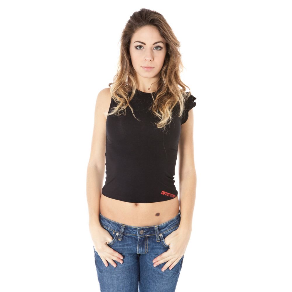 Zuelements Schwarze Lycra-Tops und T-Shirts