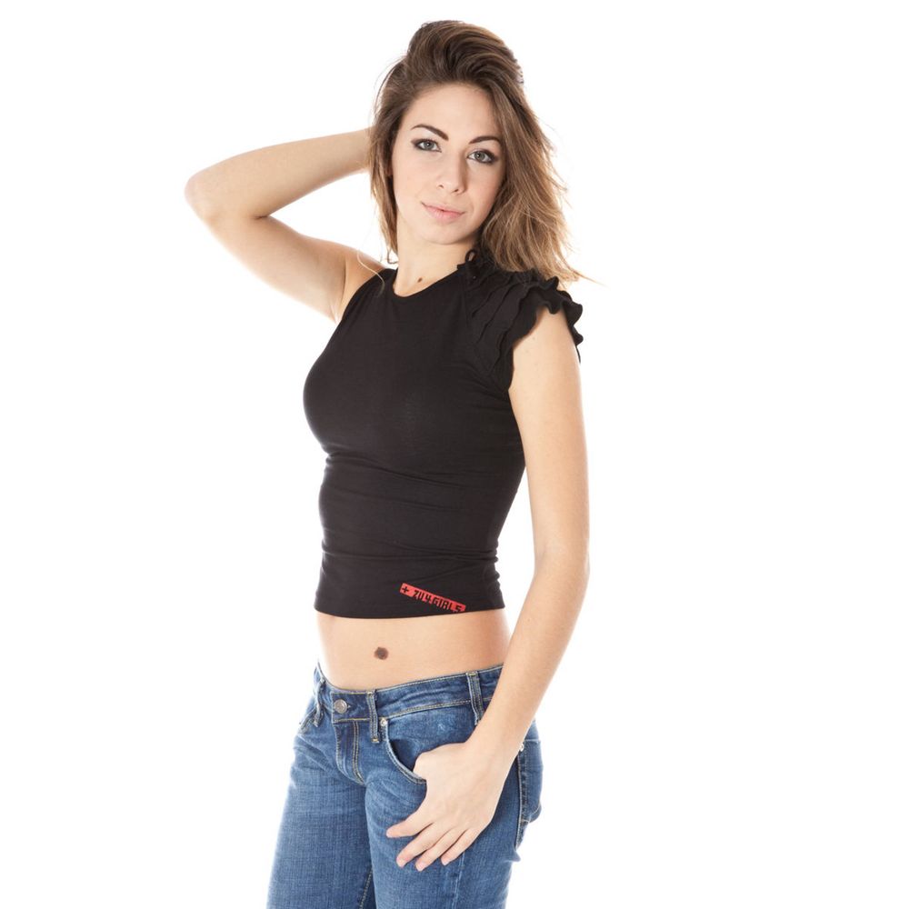 Zuelements Schwarze Lycra-Tops und T-Shirts