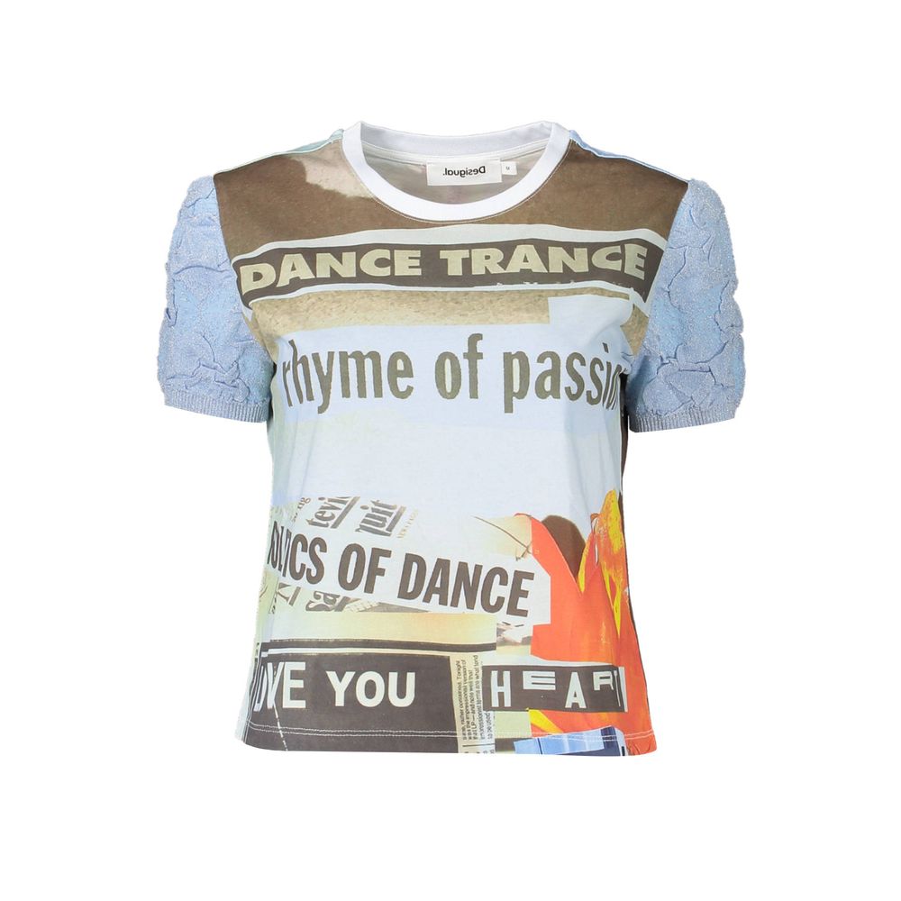 Desigual Light Blue Cotton Women Top