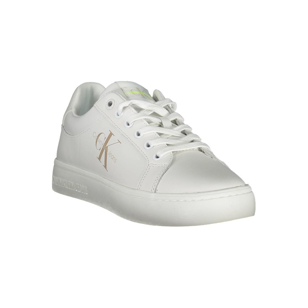 Calvin Klein Damen Sneaker aus weißem Leder