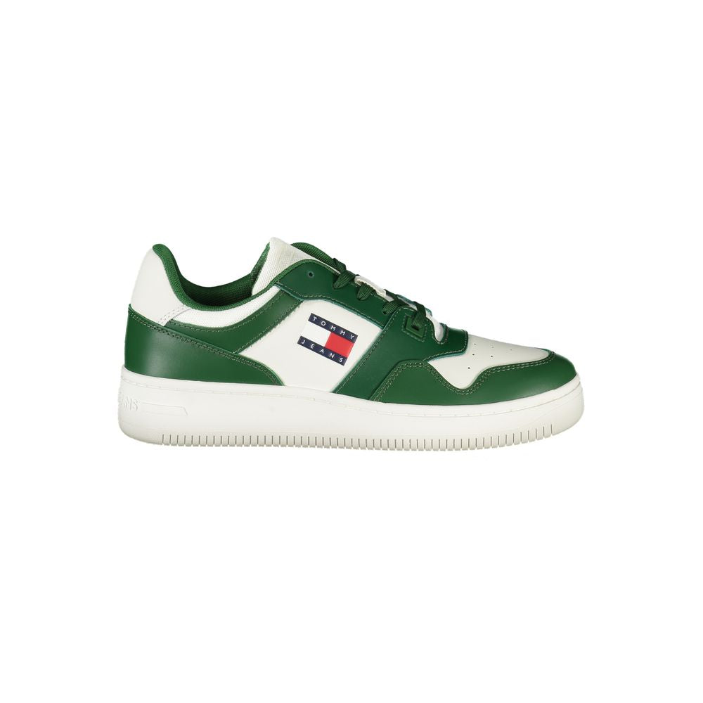 Tommy Hilfiger – Grüne Leder-Sneaker für Herren