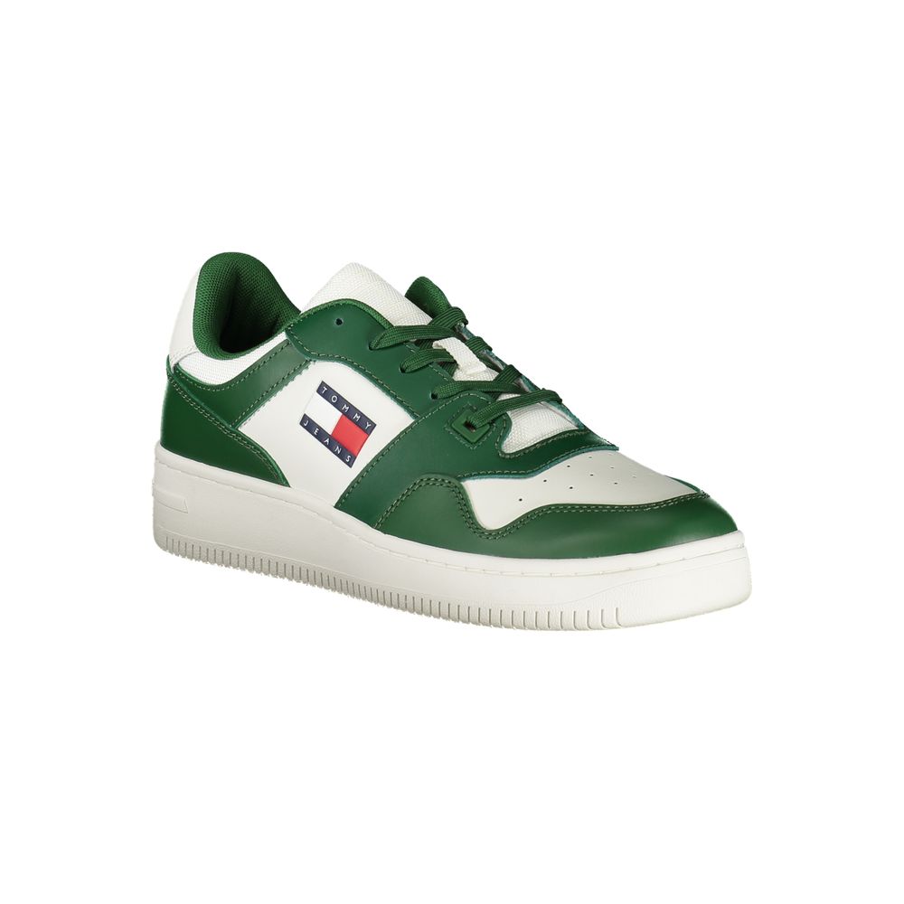 Tommy Hilfiger – Grüne Leder-Sneaker für Herren