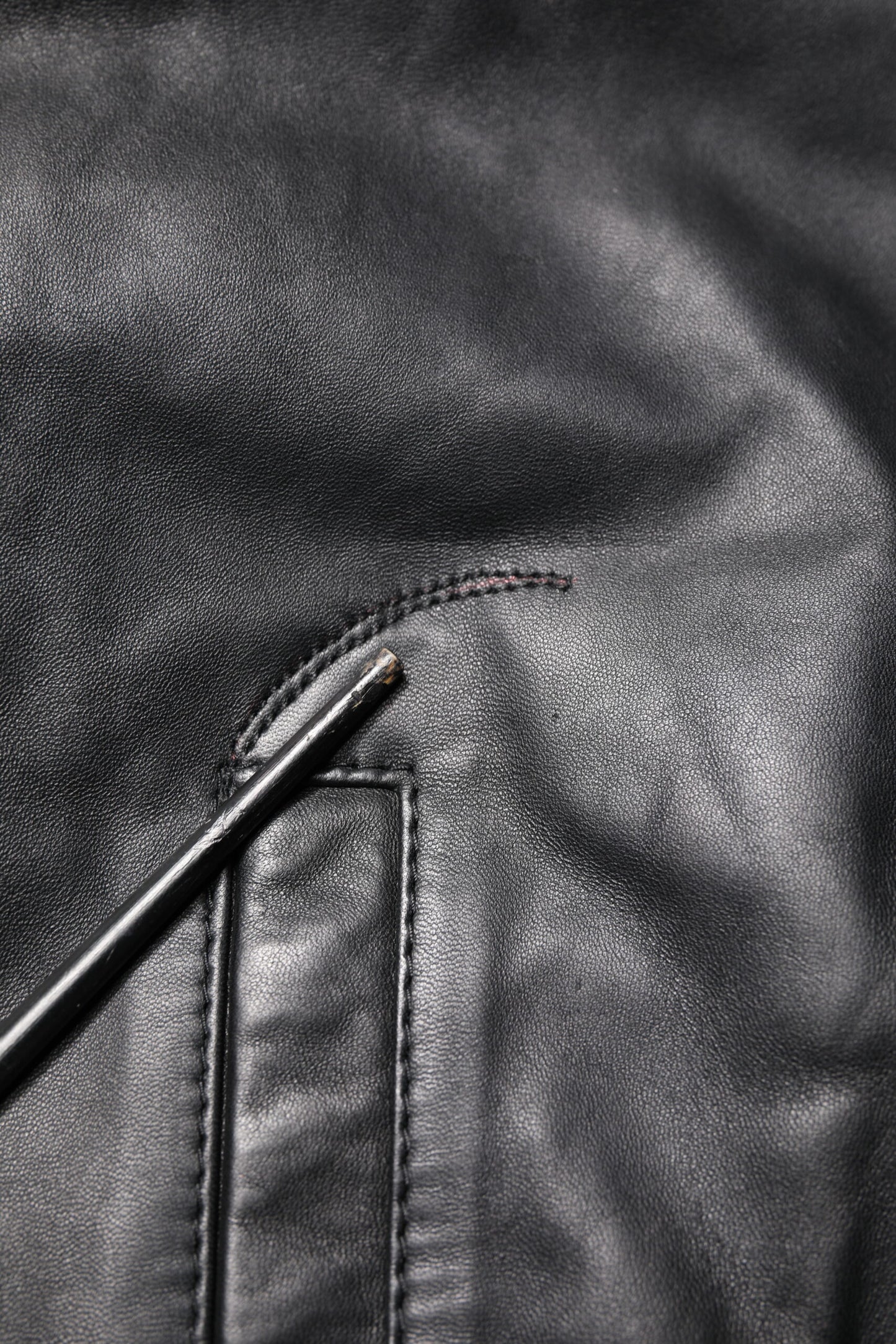 Dolce & Gabbana – Schwarze Bikerjacke aus Lammleder mit durchgehendem Reißverschluss