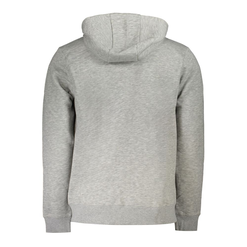 Norway 1963 Gray Cotton Men Sweater with Hood and Zip