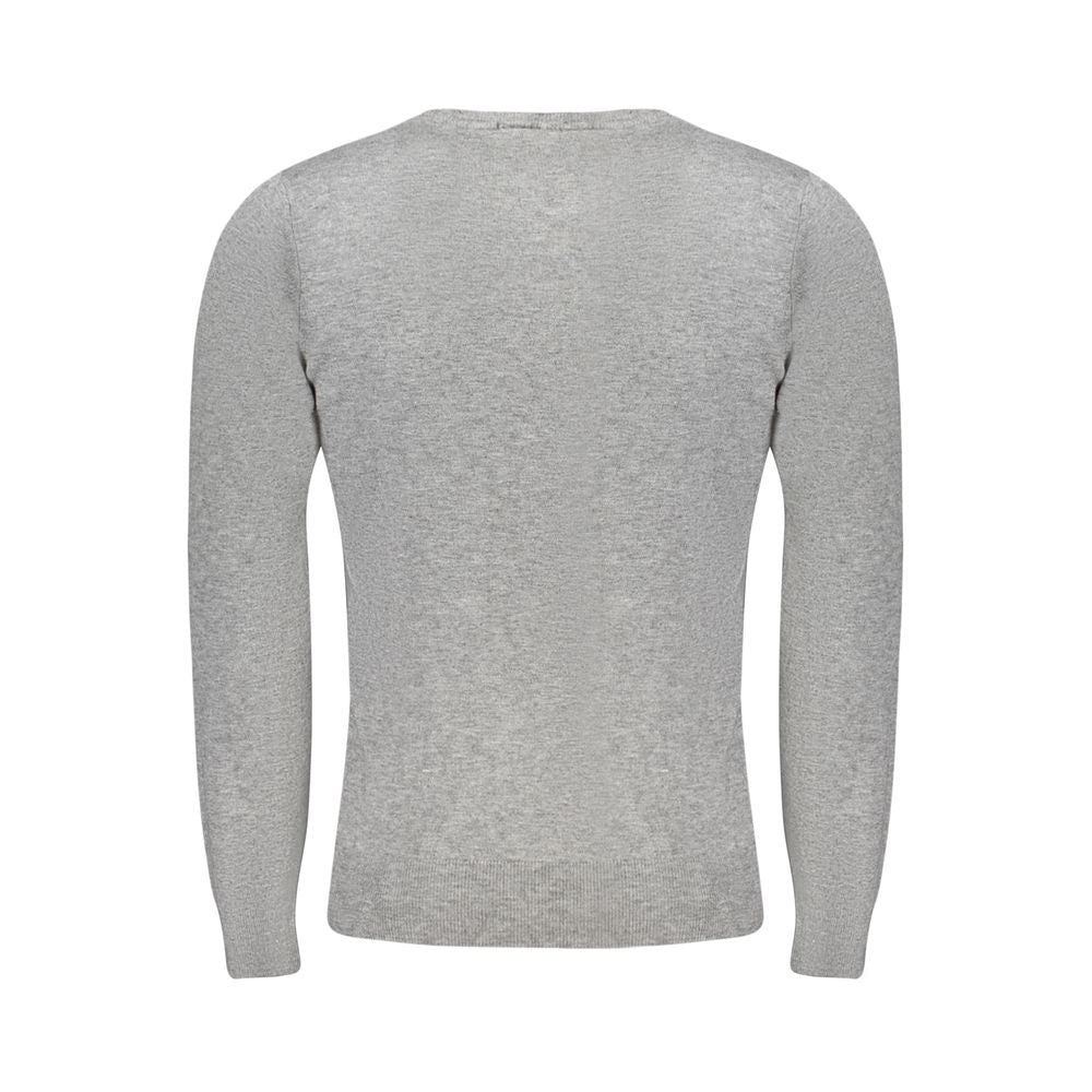 Cavalli Class Gray Polyester Men Sweater