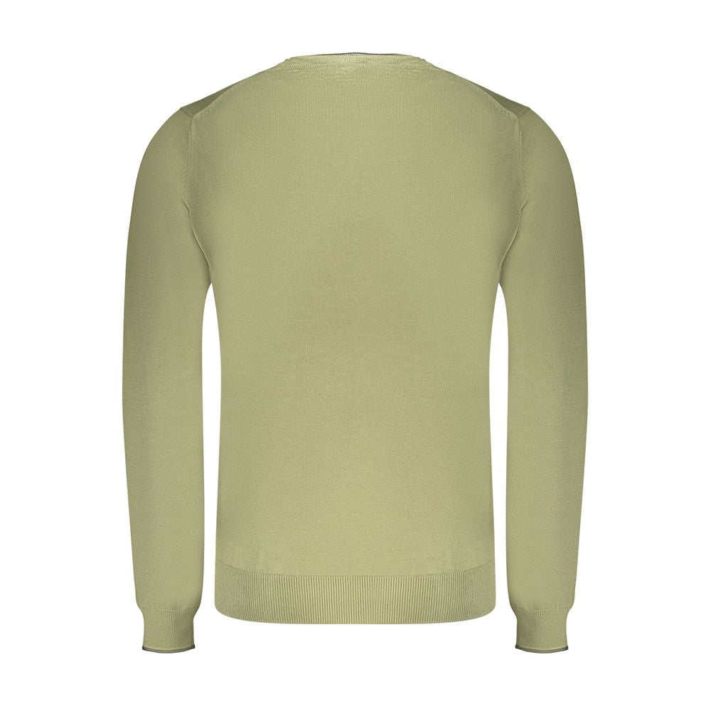 North Sails Green Cotton Men Sweater