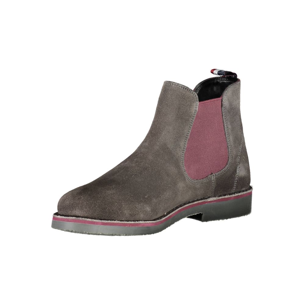 US POLO ASSN. Graue Herrenstiefel aus Leder