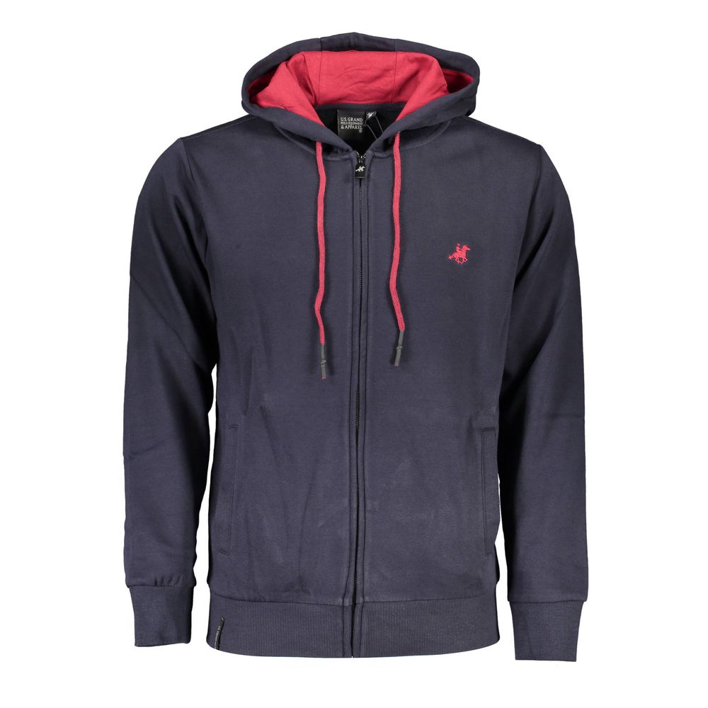 US Grand Polo Blue Cotton Sweater