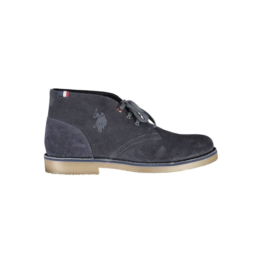US POLO ASSN. Blaue Herrenstiefeletten aus Leder