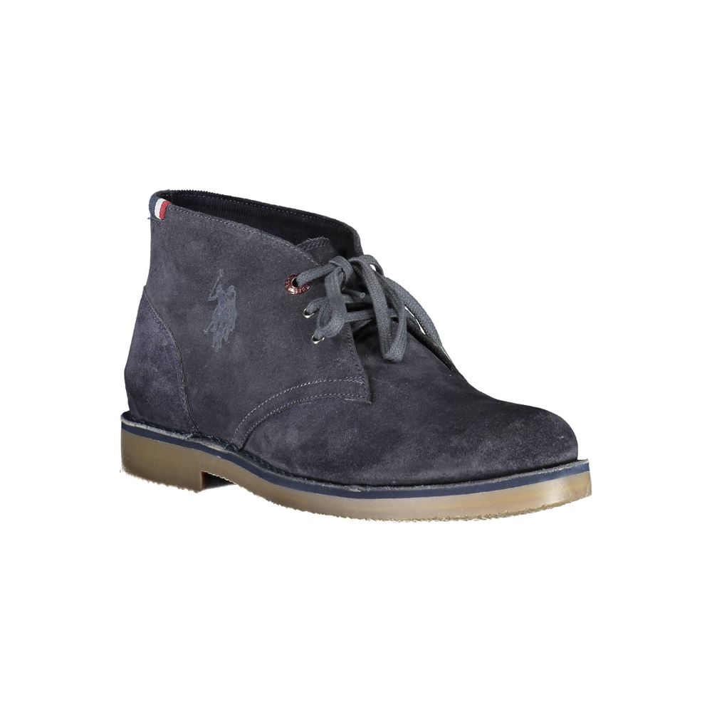 US POLO ASSN. Blaue Herrenstiefeletten aus Leder