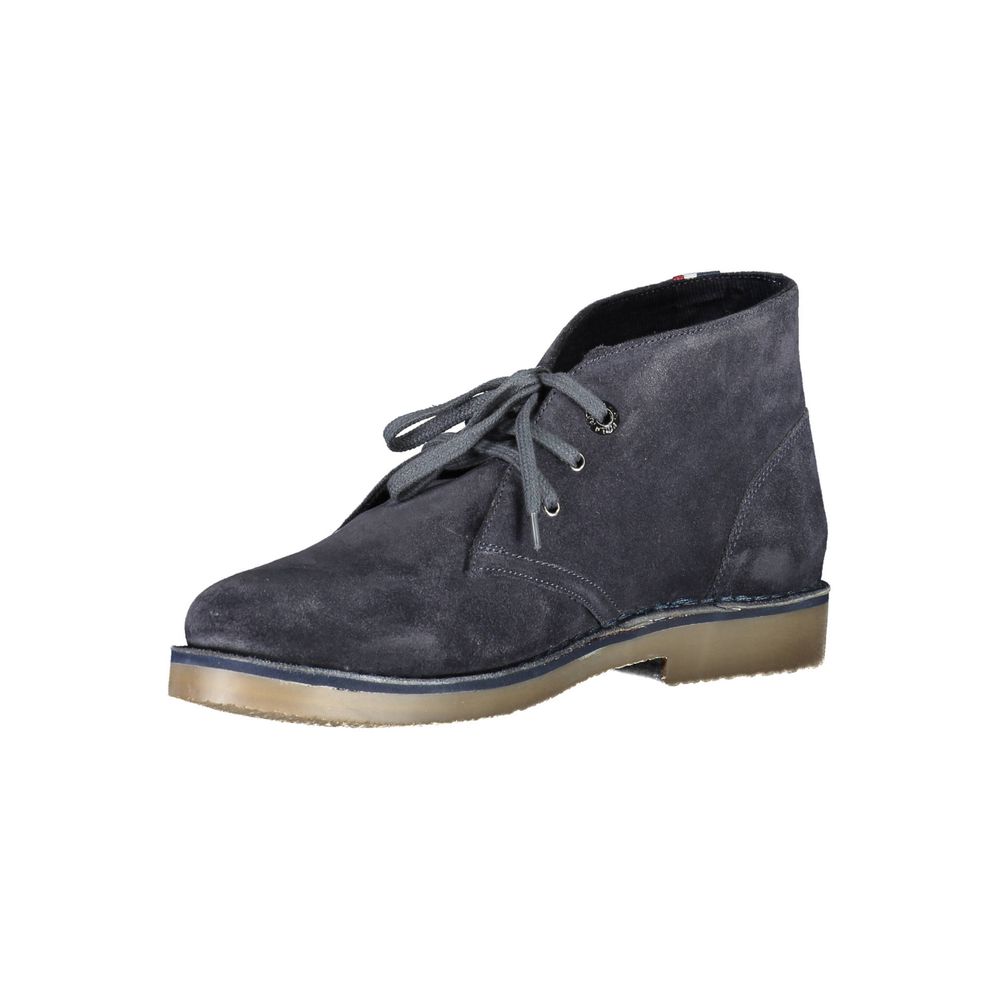 US POLO ASSN. Blaue Herrenstiefeletten aus Leder