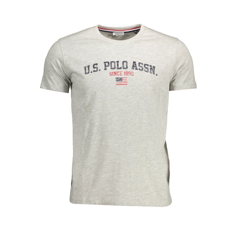 US POLO ASSN. Graues Herren-T-Shirt aus Baumwolle