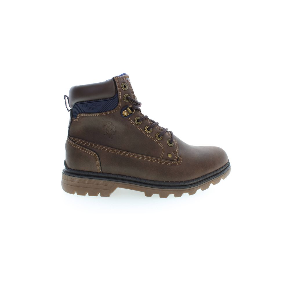 US POLO ASSN. Brauner Polyester-Herrenstiefel