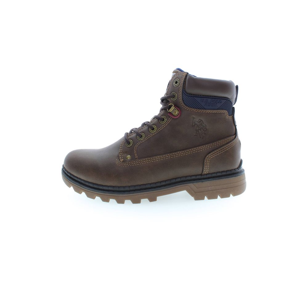 US POLO ASSN. Brauner Polyester-Herrenstiefel