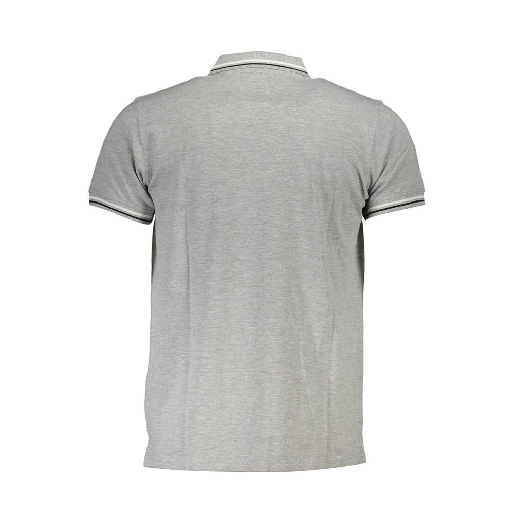 Cavalli Class Gray Cotton Men Polo Shirt