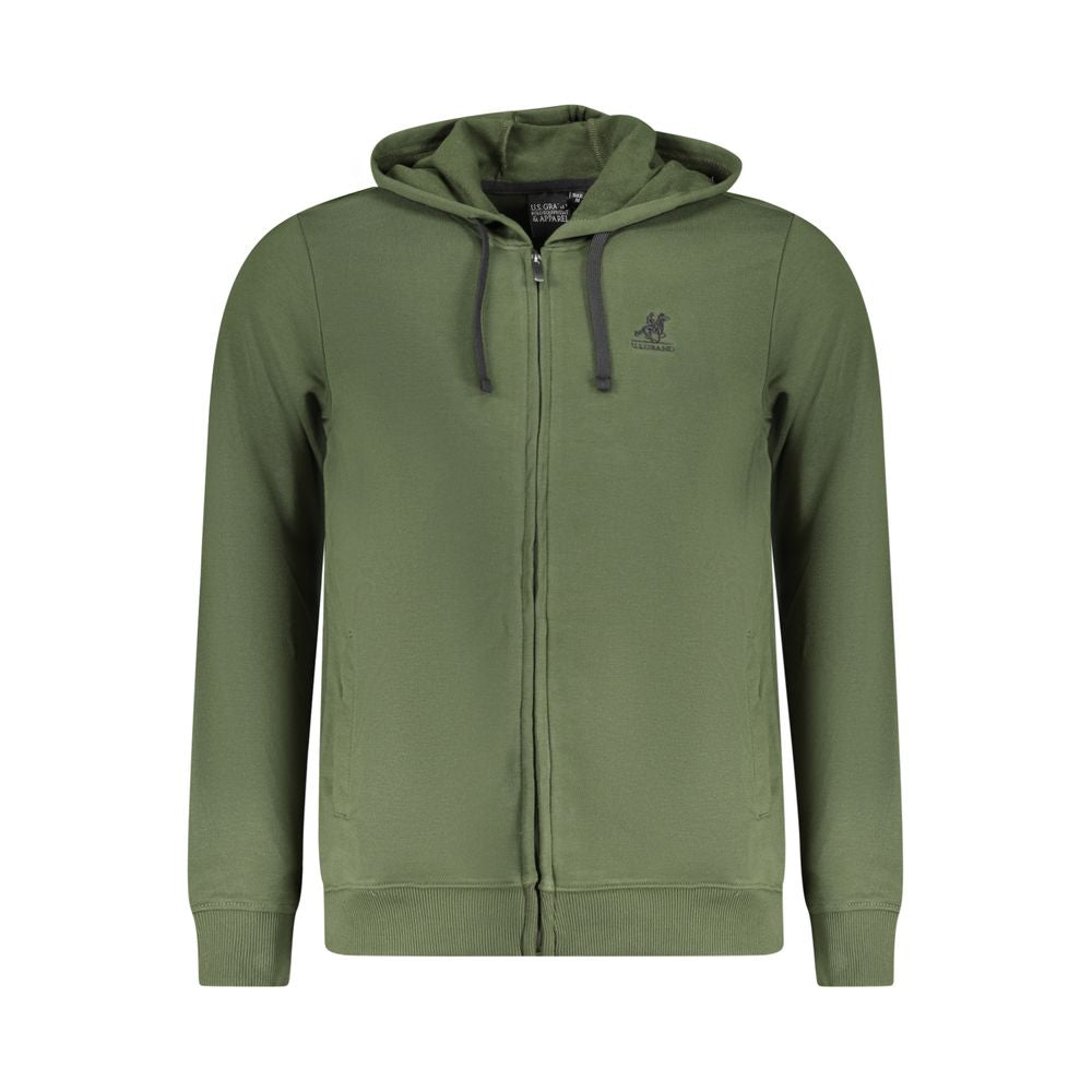 US Grand Polo Green Cotton Sweater