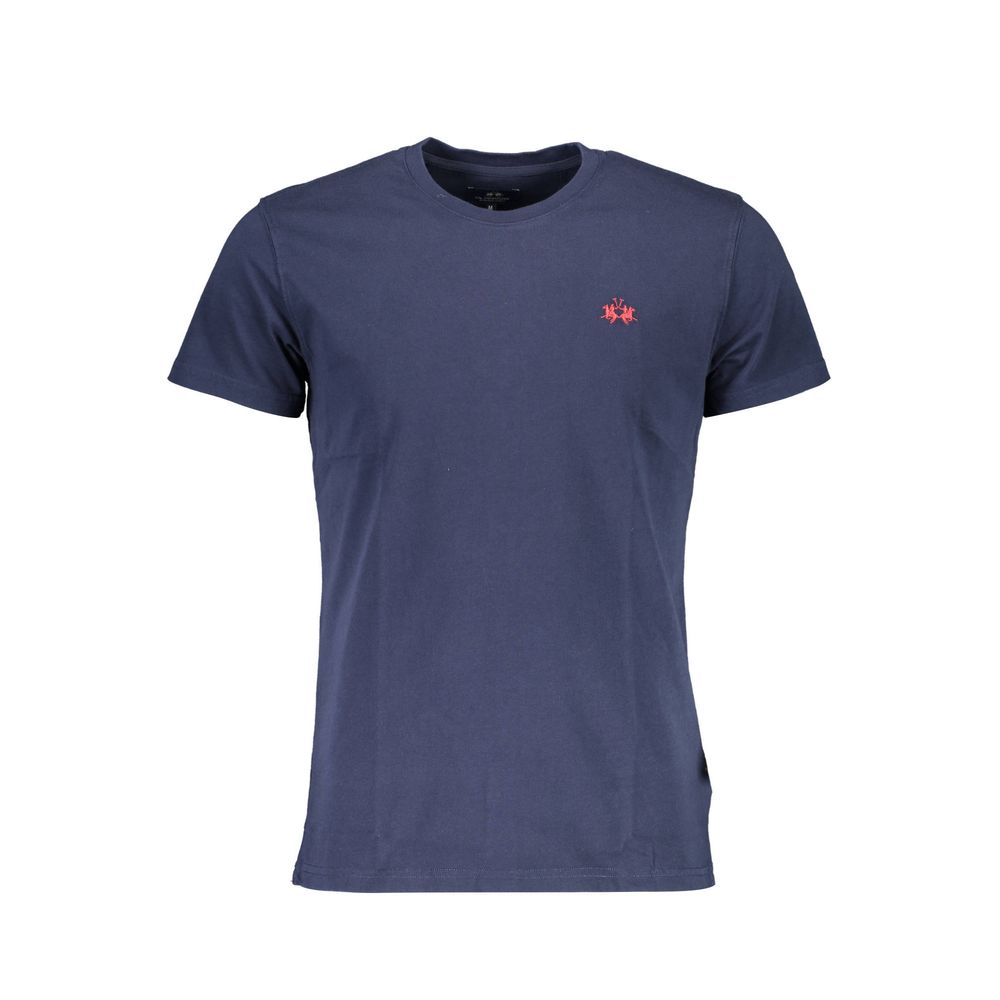 La Martina Blaues Herren-T-Shirt aus Baumwolle