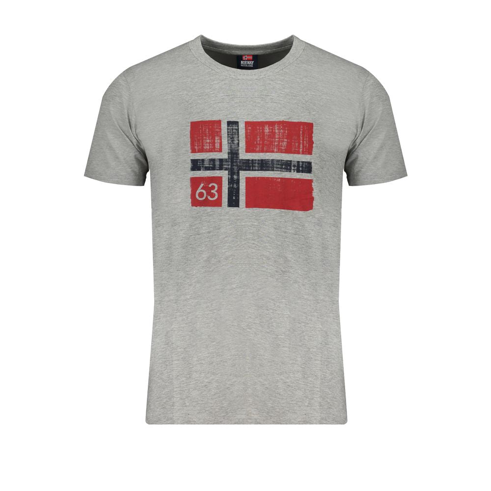 Norwegen 1963 Graues Baumwoll-T-Shirt