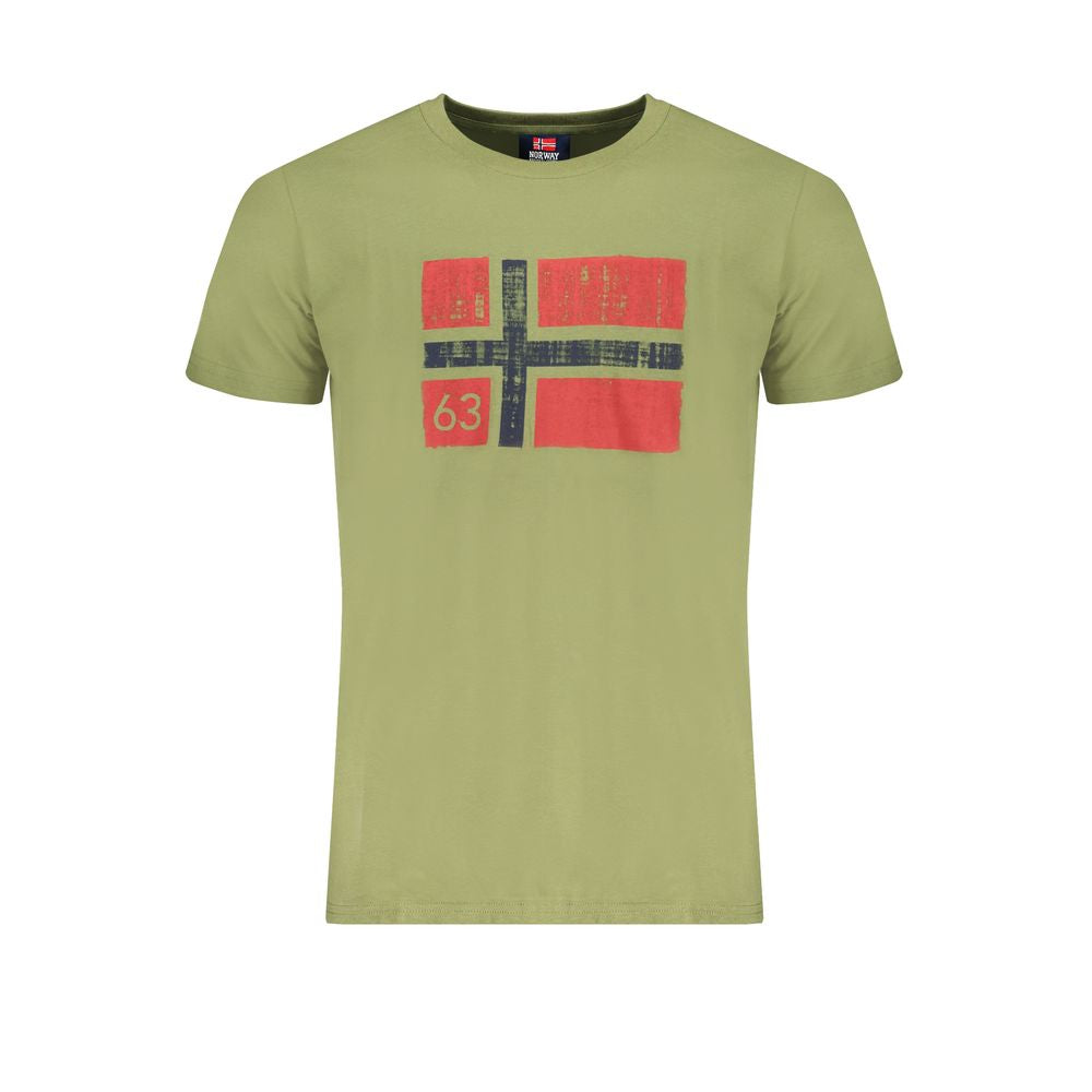 Norwegen 1963 Grünes Baumwoll-T-Shirt