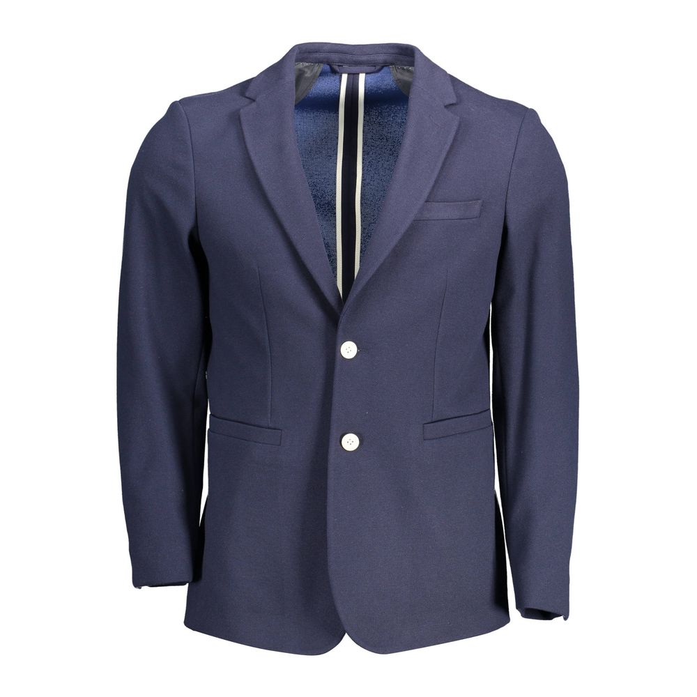Gant Blue Cotton Men Blazer