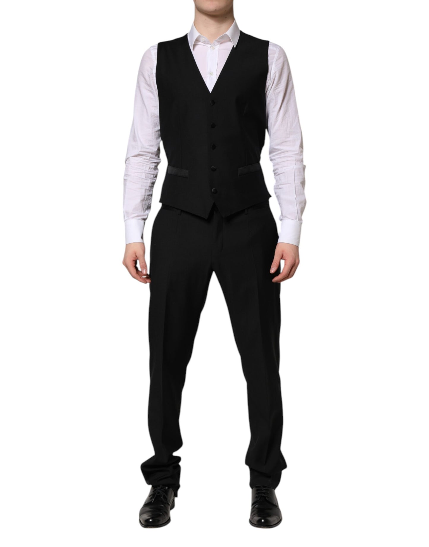 Abito Dolce & Gabbana Martini nero con cristalli, 3 pezzi