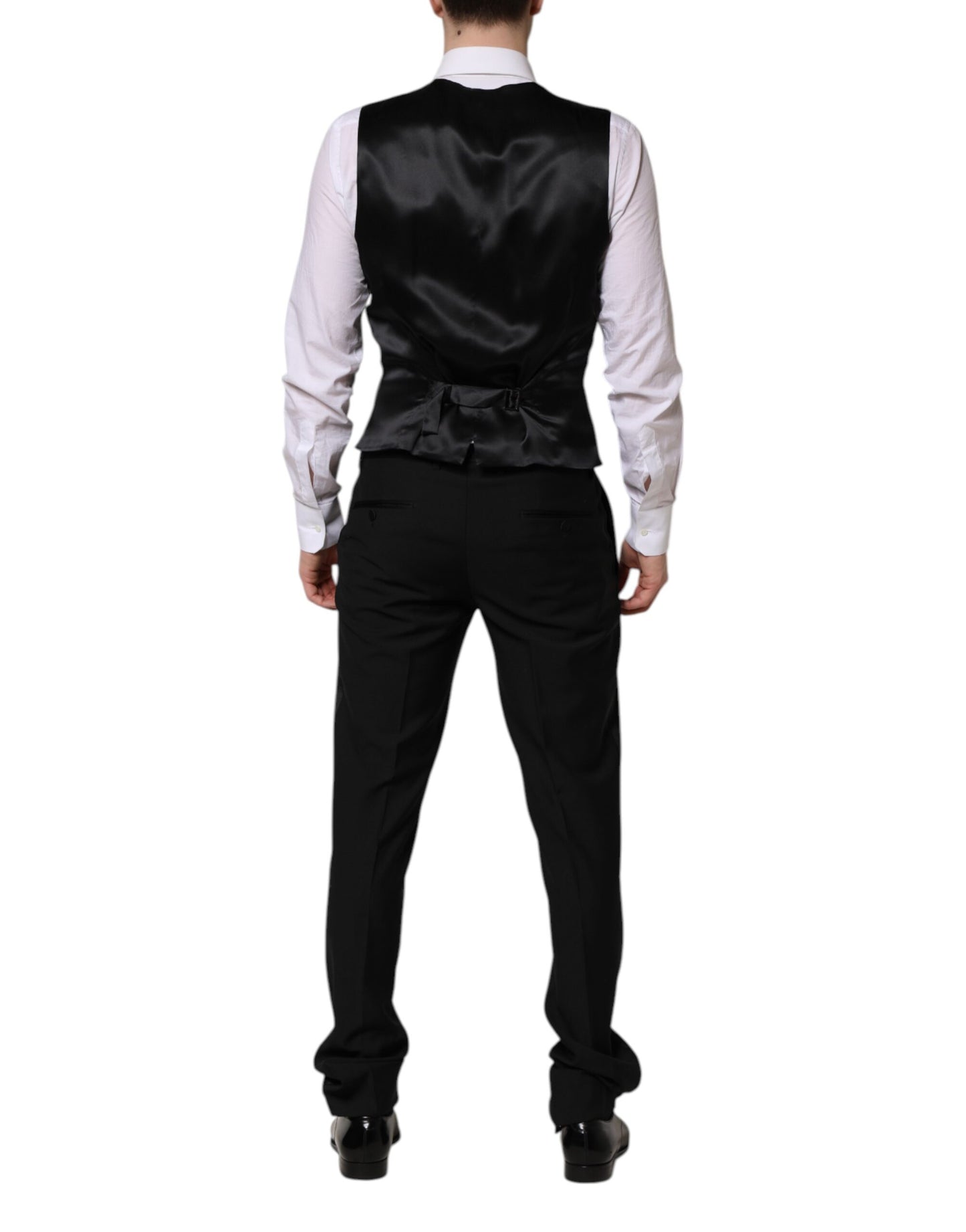 Abito Dolce & Gabbana Martini nero con cristalli, 3 pezzi