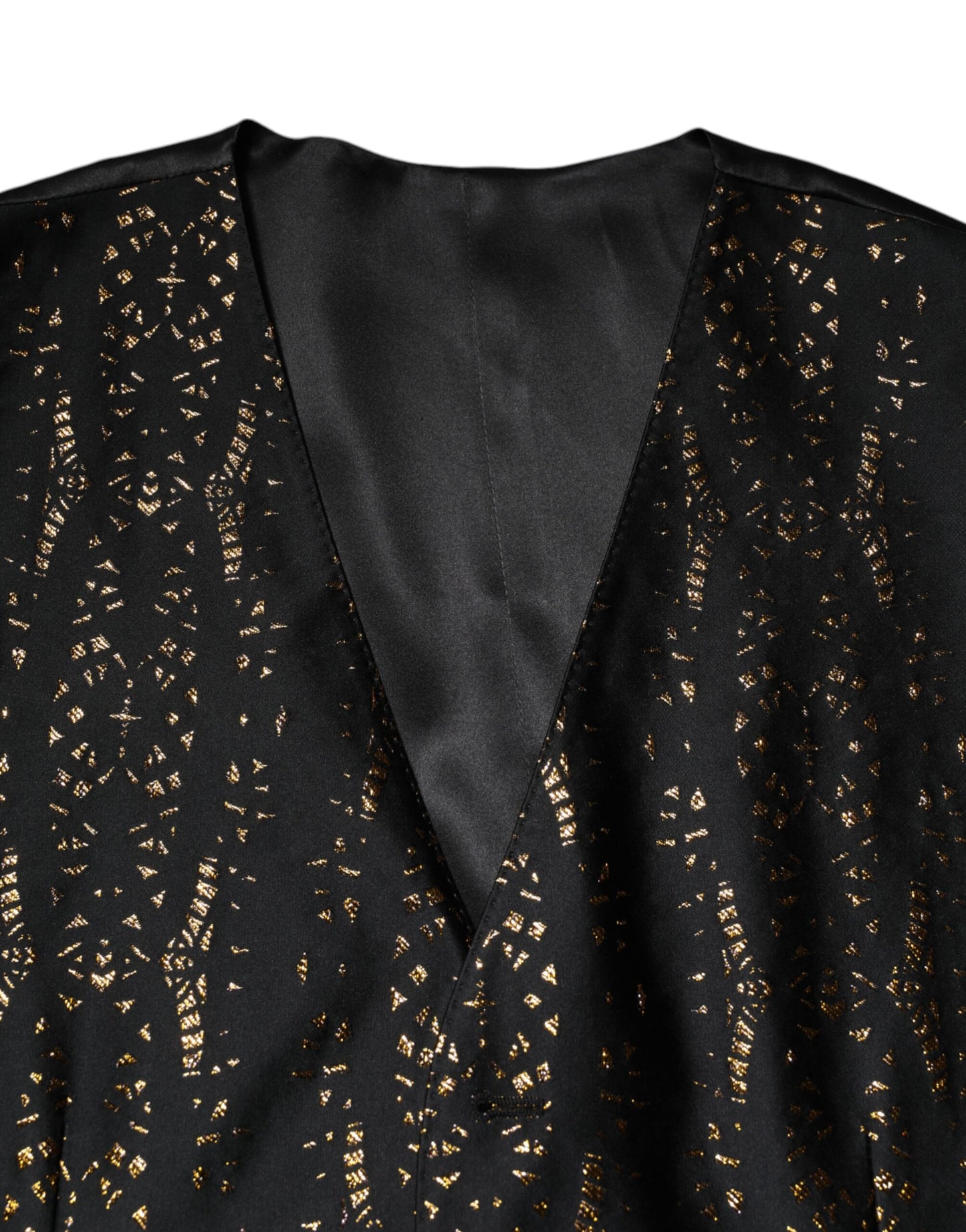 Dolce & Gabbana Schwarze Lurex-Weste für formelle Anlässe