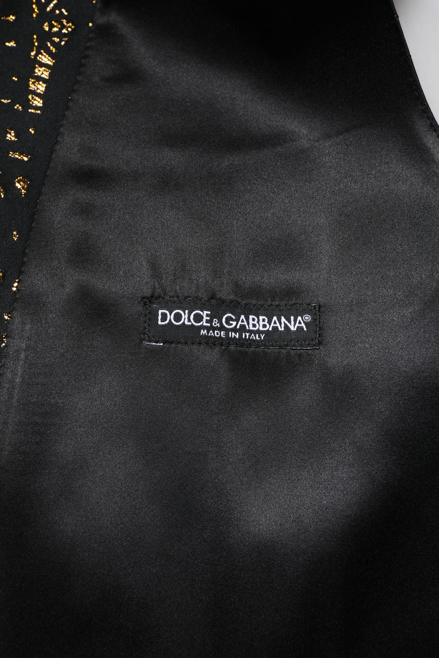 Dolce & Gabbana Schwarze Lurex-Weste für formelle Anlässe