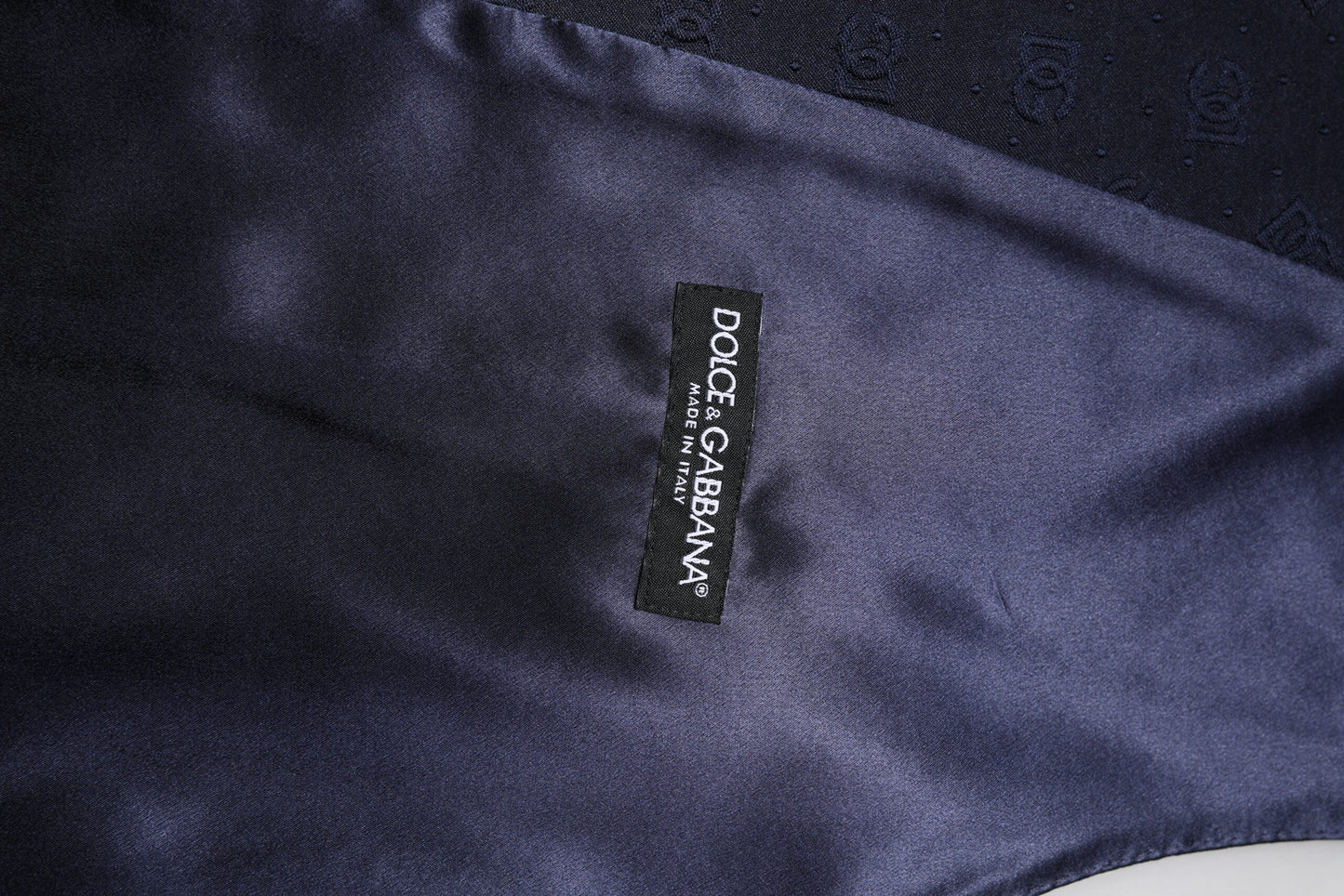Dolce & Gabbana Dunkelblaue Weste aus Wolle mit Logo für formelle Herren