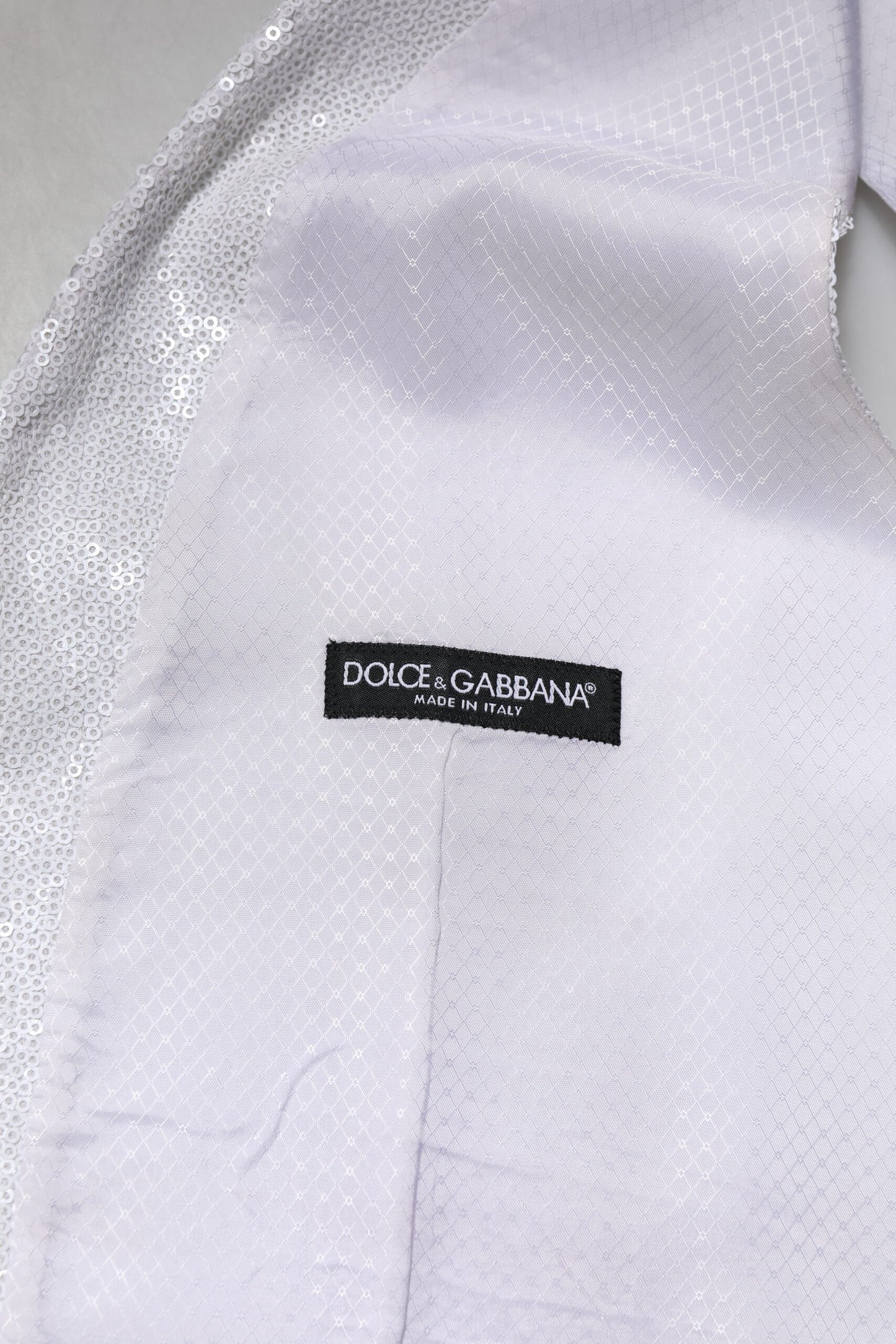 Dolce & Gabbana Weiße Weste mit Pailletten