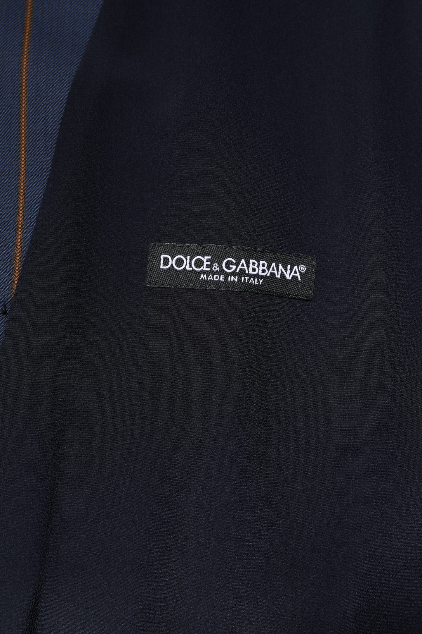 Dolce & Gabbana Blau gestreifte Weste aus Wolle für formelle Männer