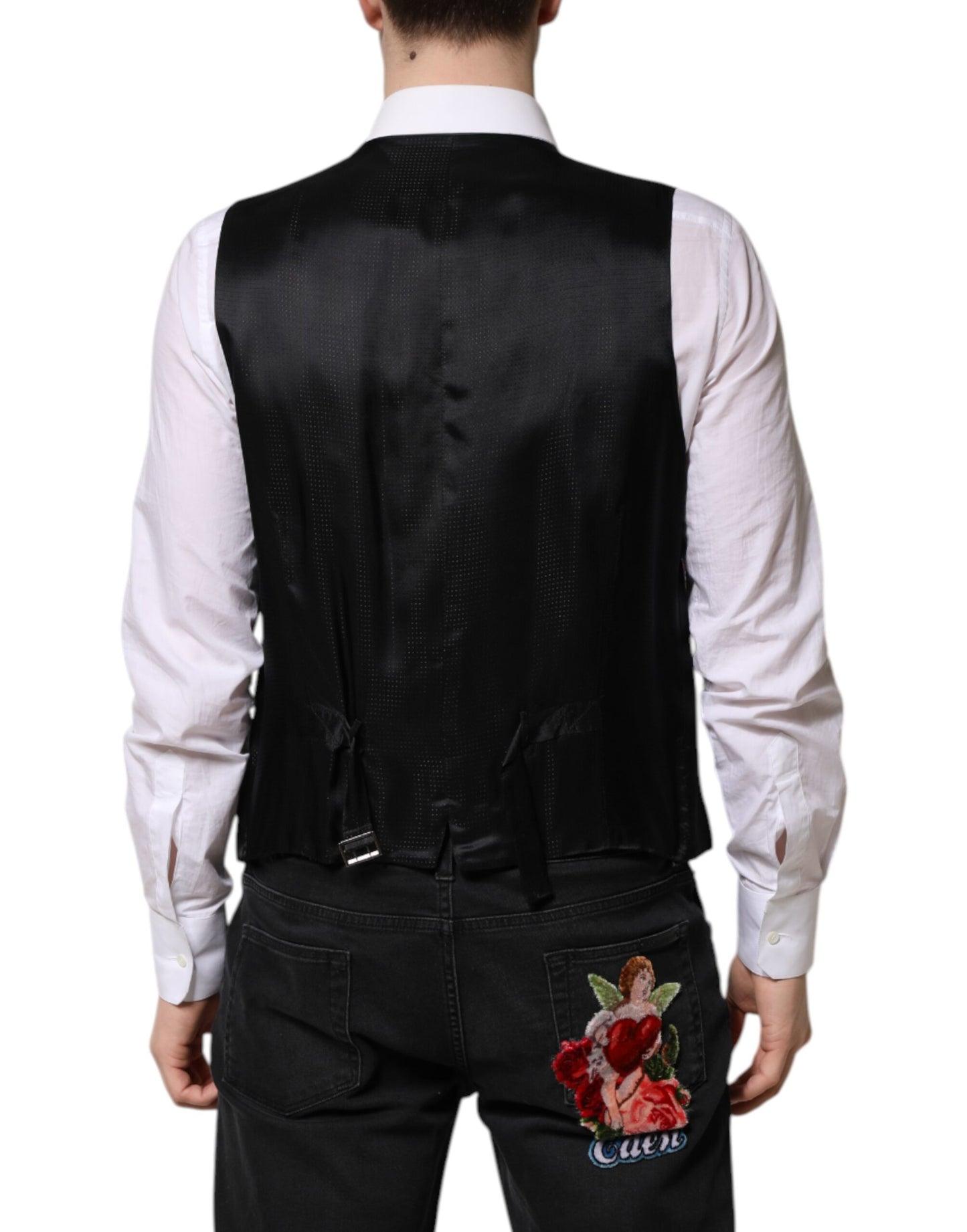Dolce & Gabbana Lila Paillettenkleid Formale Weste