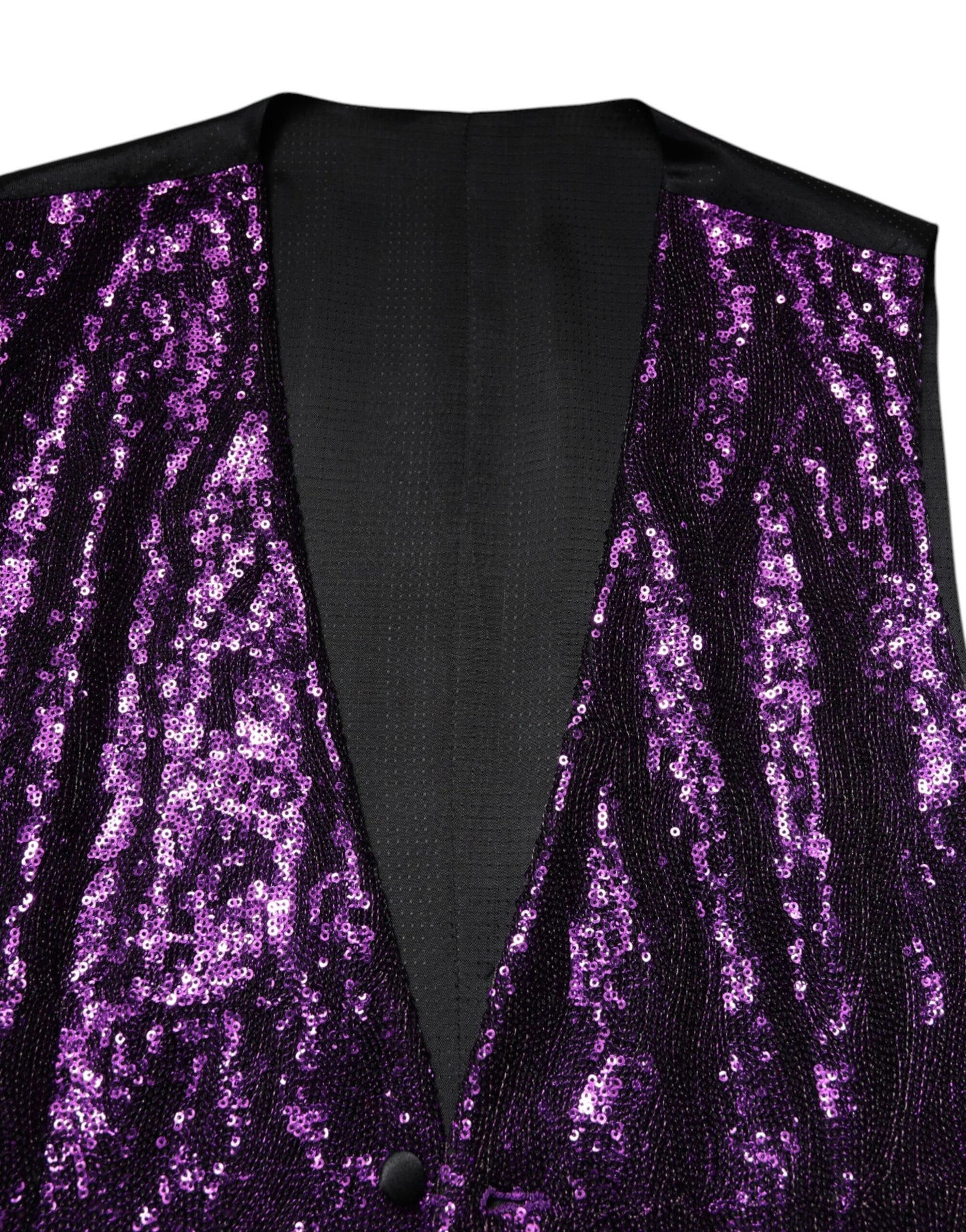 Dolce & Gabbana Lila Paillettenkleid Formale Weste