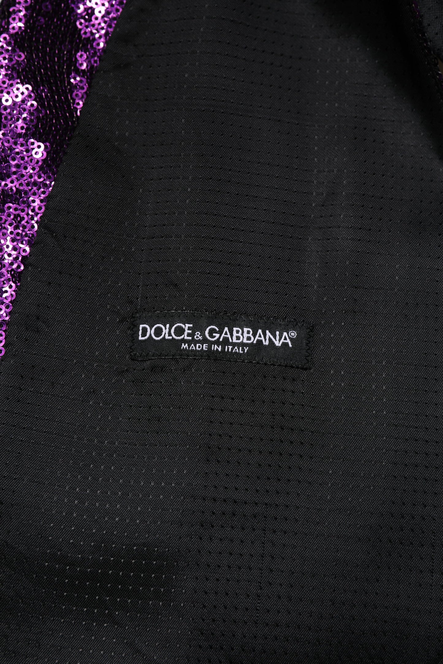 Dolce & Gabbana Lila Paillettenkleid Formale Weste