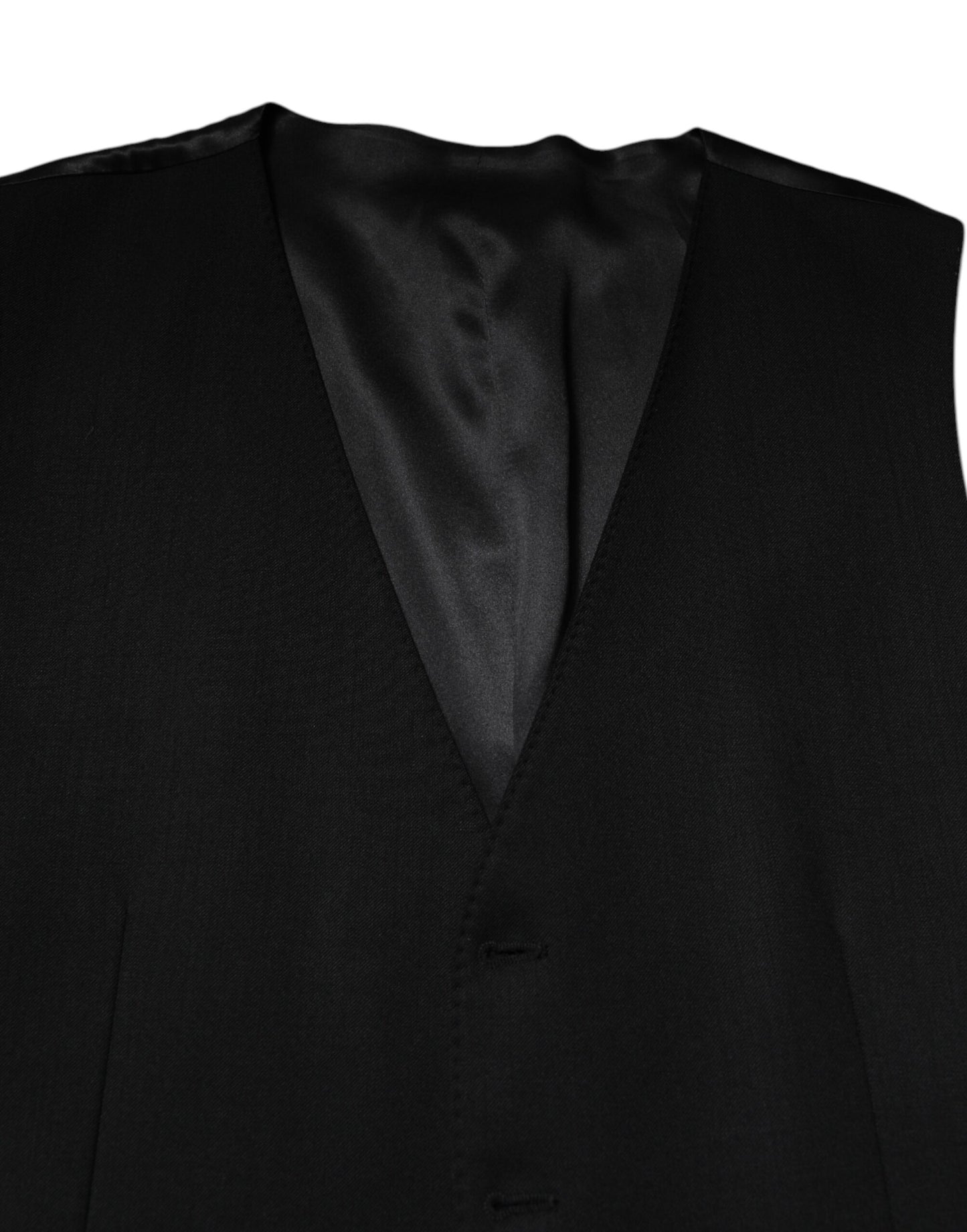 Dolce & Gabbana Schwarze Wollweste für formelle Anlässe