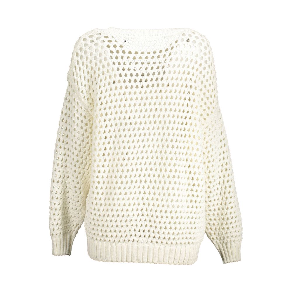 Gant Weißer Baumwollpullover für Damen