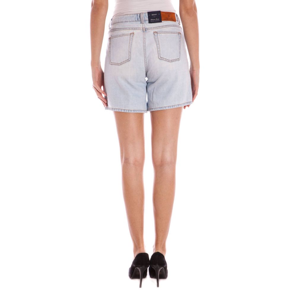 Jeans da donna in cotone azzurro Gant