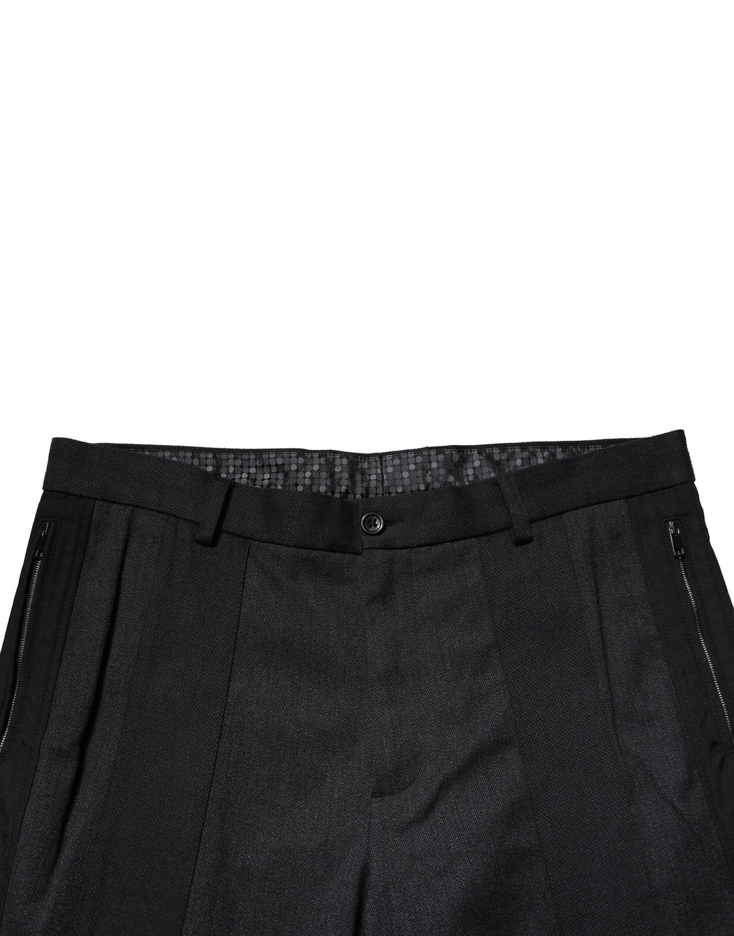 Dolce & Gabbana – Schmale Anzughose aus schwarzer Baumwolle