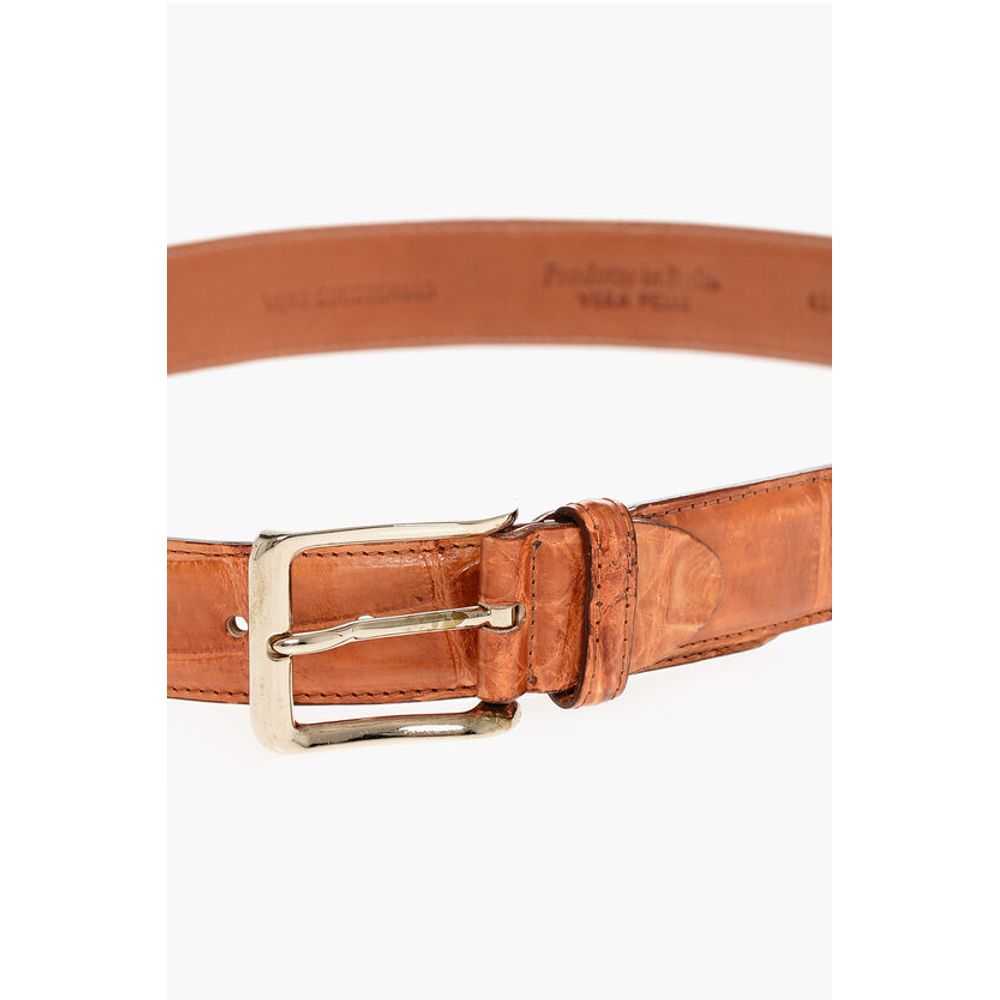 Corneliani Croco Effect Leather Belt