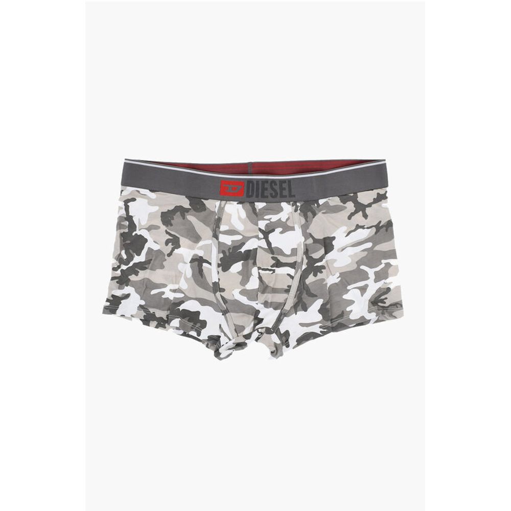 Diesel Set of 2 Stretch Cotton Boxer Shorts with Camouflage Pattern