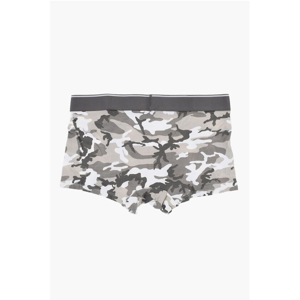 Diesel Set of 2 Stretch Cotton Boxer Shorts with Camouflage Pattern