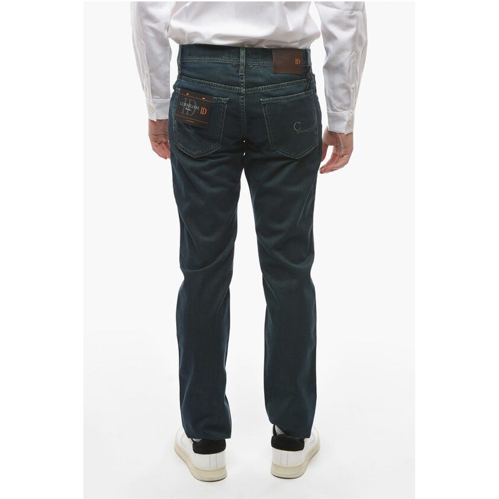 Corneliani ID LUXURY DENIM Embroidered Denims with Acid Wash 18,5cm