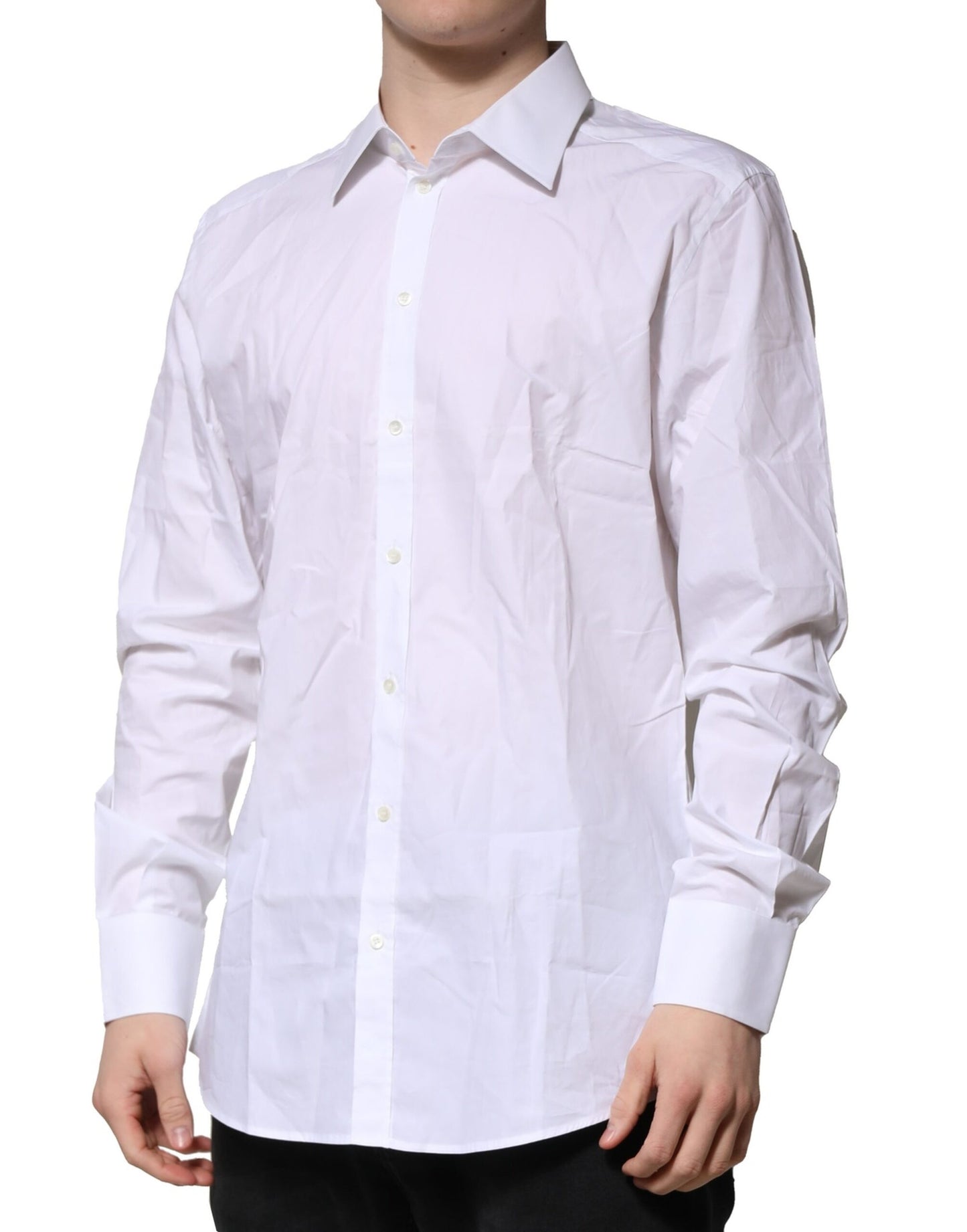 Dolce & Gabbana Camicia formale a maniche lunghe in oro bianco