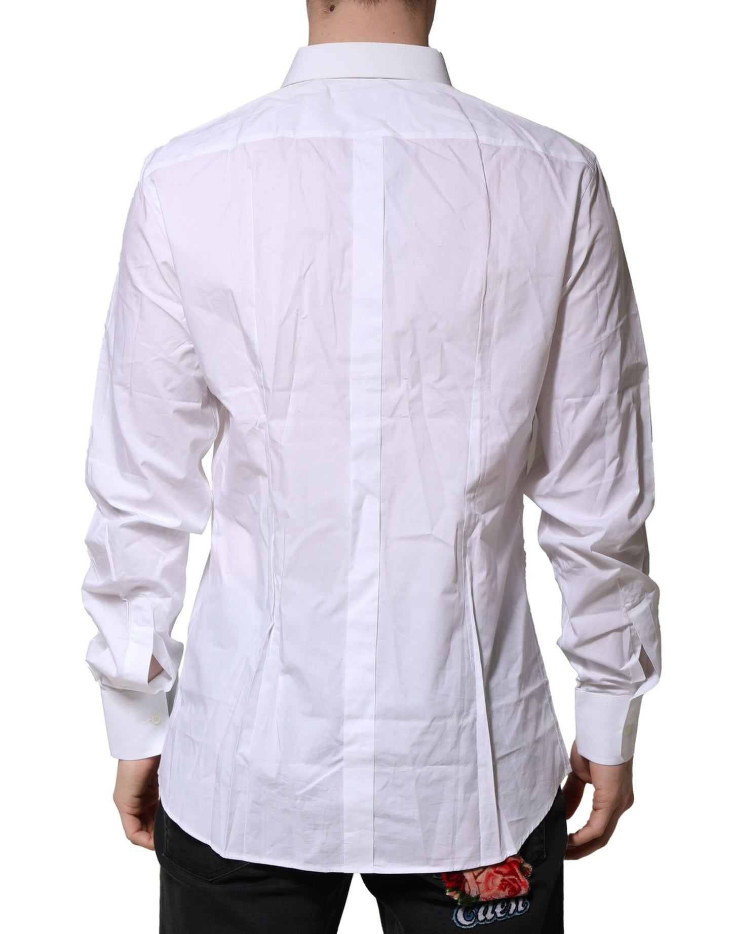 Dolce & Gabbana Camicia formale a maniche lunghe in oro bianco